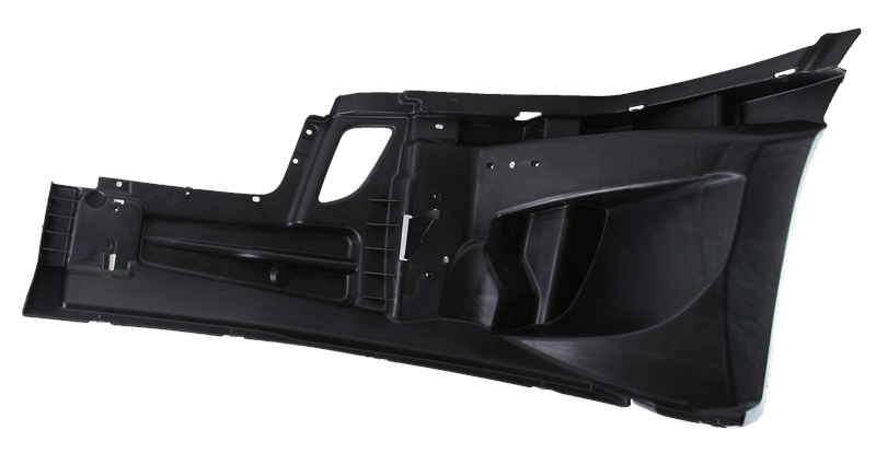 Yellowspeed Right Front Bumper End Cover W/ Fog Light Hole For Freightliner Cascadia 08-17